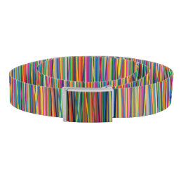 Colorful abstract stripes design belt