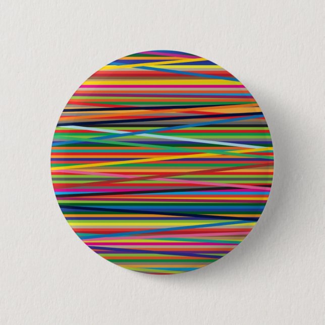 Colorful abstract stripes design button (Front)