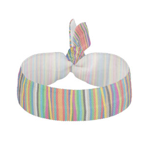 Colorful abstract stripes design elastic hair tie