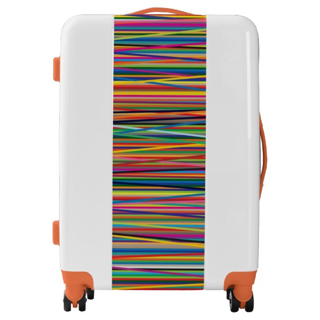 Colorful abstract stripes design luggage (Front)