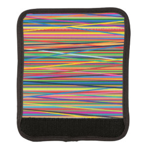 Colorful abstract stripes design luggage handle wrap