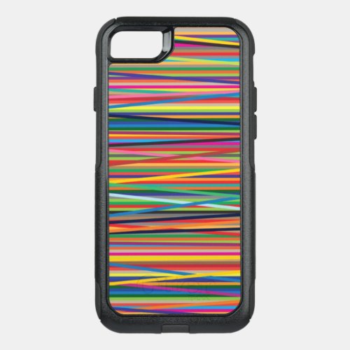 Colorful abstract stripes design OtterBox commuter iPhone SE87 case