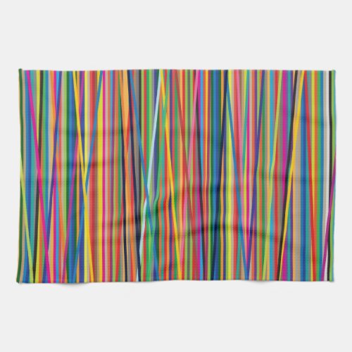 Colorful abstract stripes design towel