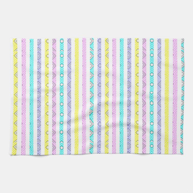 Colorful abstract stripes design towel (Horizontal)