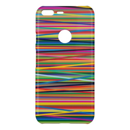 Colorful abstract stripes design uncommon google pixel XL case