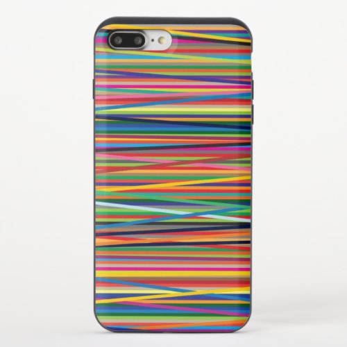 Colorful abstract stripes design iPhone 87 plus slider case