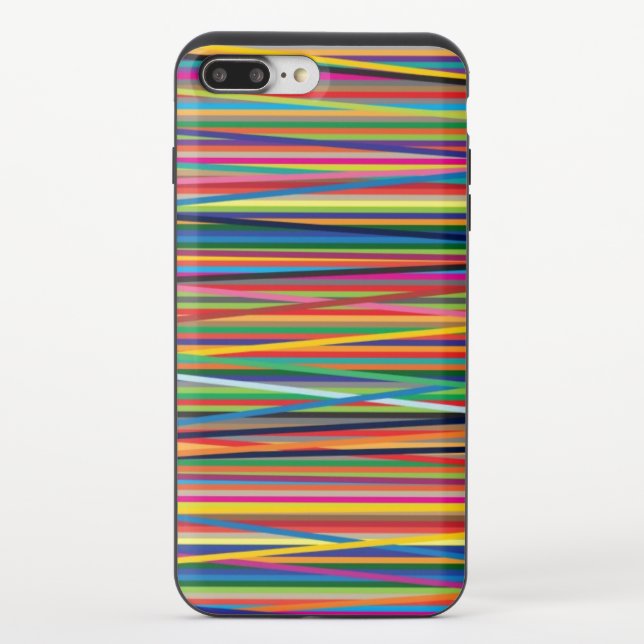 Colorful abstract stripes design uncommon iPhone case (Back)