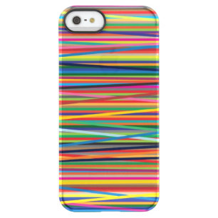 Colorful abstract stripes design permafrost iPhone SE/5/5s case