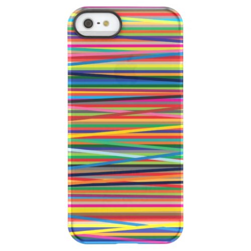 Colorful abstract stripes design permafrost iPhone SE55s case