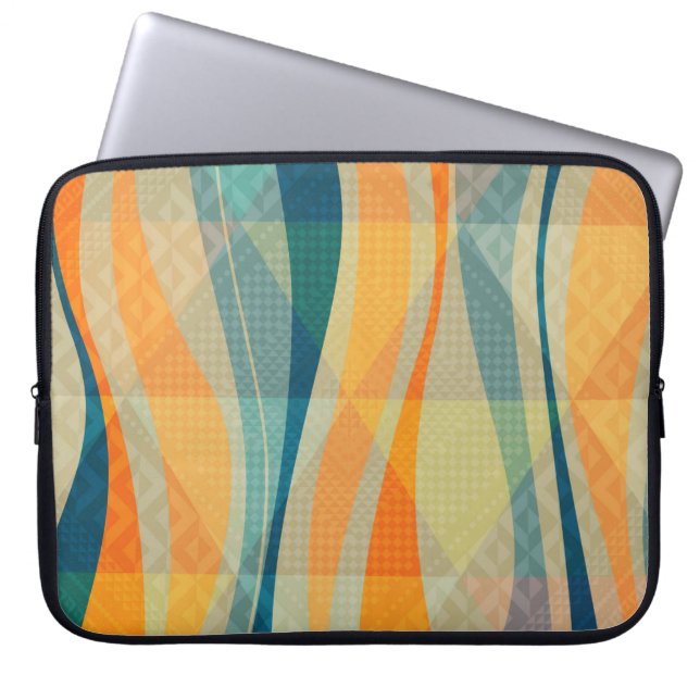 Colorful Abstract Stripes pattern Laptop Sleeve (Front)