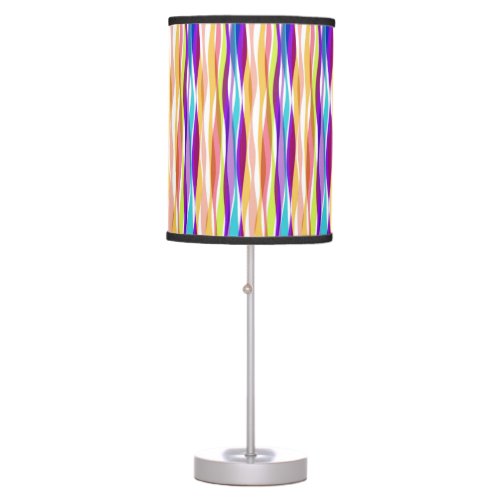 Colorful Abstract Stripes  Table Lamp