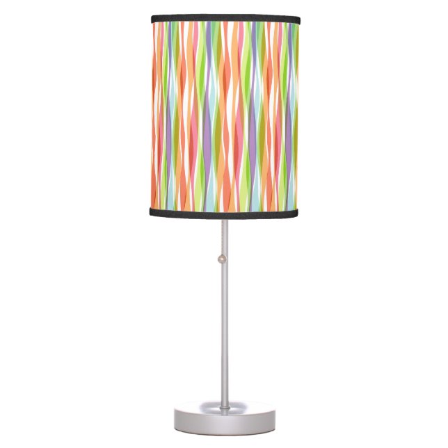 Colorful Abstract Stripes  Table Lamp (Front)