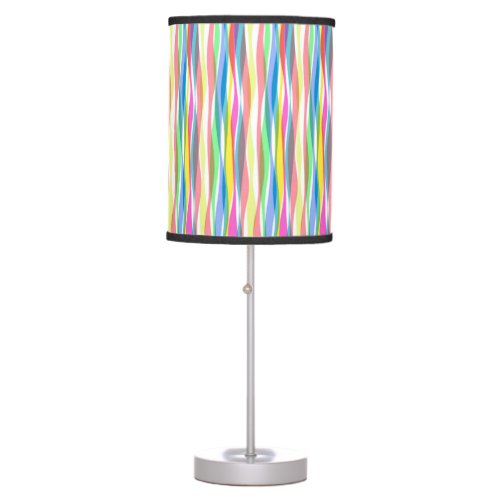 Colorful Abstract Stripes  Table Lamp