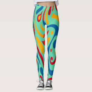 Colorful abstract stylish "Ratti_Creative_Arts" Le Leggings