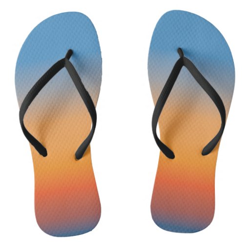 Colorful Abstract Summer Sunset Afternoon Sky Flip Flops | Zazzle