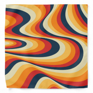 Colorful abstract swirl design bandana