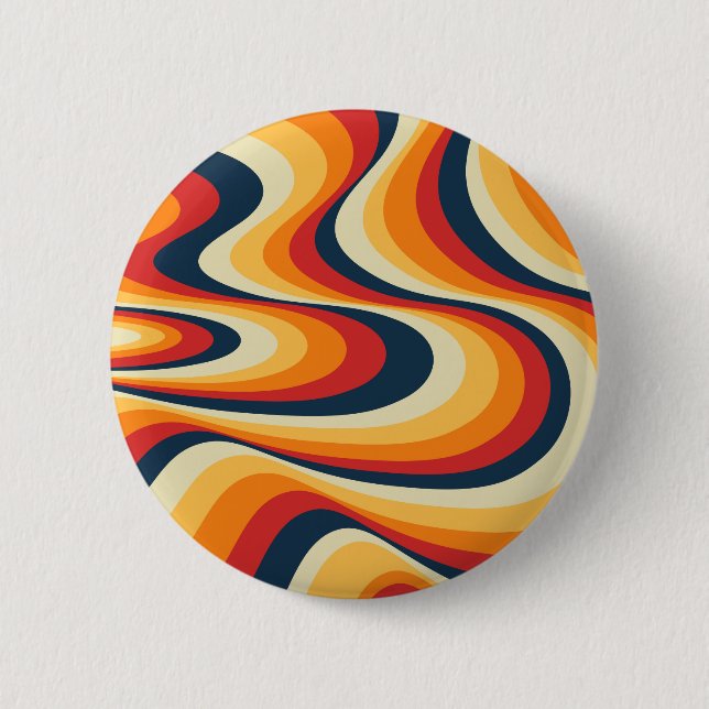 Colorful abstract swirl design button (Front)