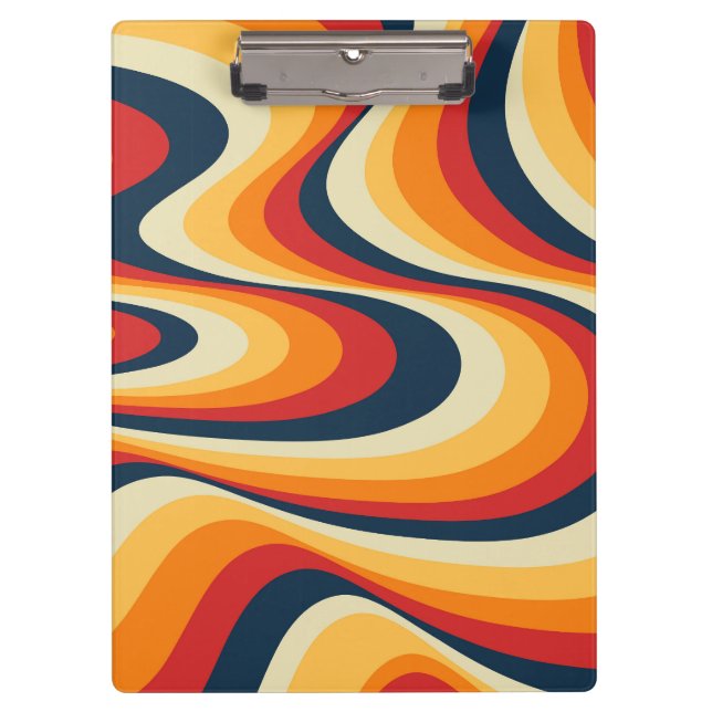 Colorful abstract swirl design  clipboard (Front)