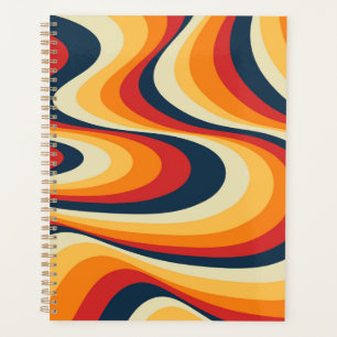 Colorful abstract swirl design  planner