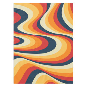 Colorful abstract swirl design tablecloth