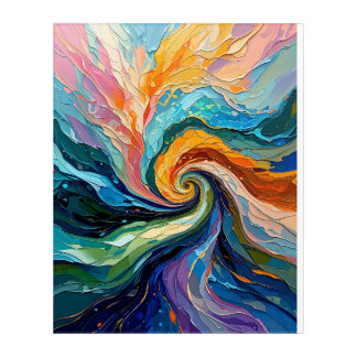 Colorful Abstract Swirl: Dynamic Spectrum Art for 