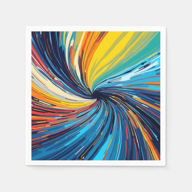 Colorful Abstract Swirl Napkins (Front)