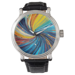 Colorful Abstract Swirl Watch