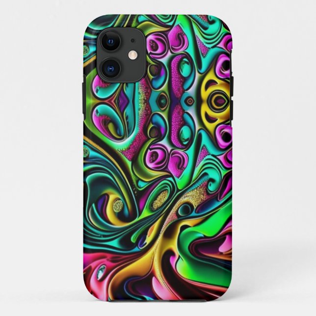 Colorful Abstract Swirls Design Case-Mate iPhone Case (Back)