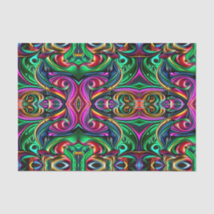 Colorful Abstract Swirls Design Tissue Paper