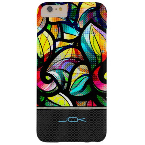 Colorful Abstract Swirls Stained Glass Look Barely There iPhone 6 Plus Case