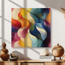 Colorful Abstract Swirly Ribbons