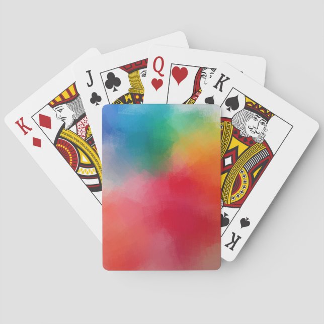 Colorful Abstract Template Custom Elegant Modern Poker Cards (Back)