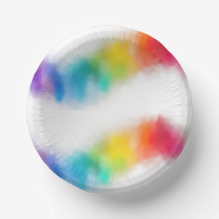 Colorful Abstract Template Modern Rainbow Colors Paper Bowls