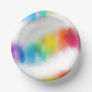 Colorful Abstract Template Modern Rainbow Colors Paper Bowls