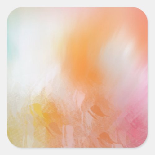 Colorful Abstract Template Pink Red Yellow Blue Square Sticker