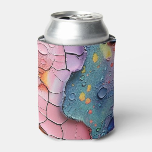 Colorful Abstract Texture Can Cooler