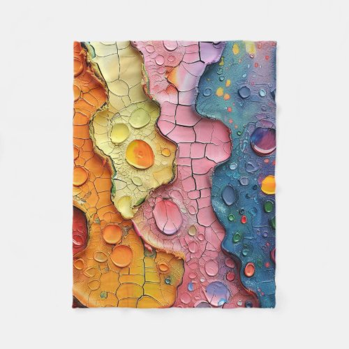 Colorful Abstract Texture Fleece Blanket