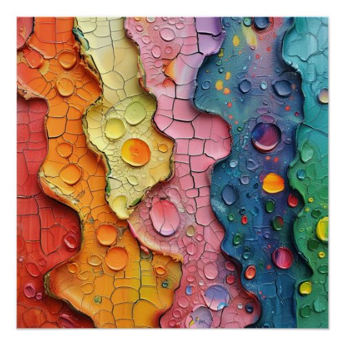 Colorful Abstract Texture Poster