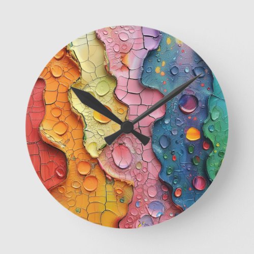 Colorful Abstract Texture Wall Clock