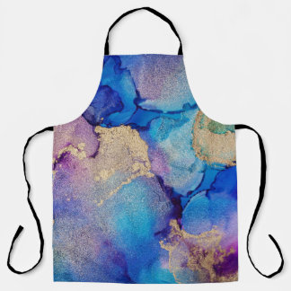 Colorful Abstract: Textured Oil Painting. Apron