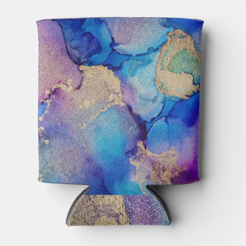 Colorful Abstract Textured Oil Painting Can Cooler