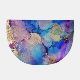Colorful Abstract: Textured Oil Painting. Doormat