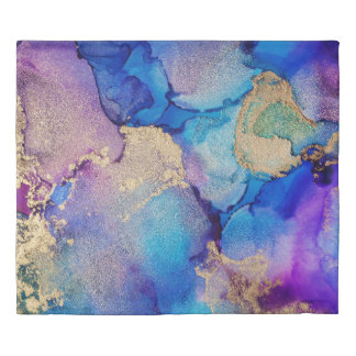 Colorful Abstract: Textured Oil Painting. Duvet Cover