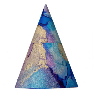Colorful Abstract: Textured Oil Painting. Party Hat