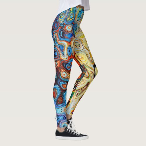 Colorful Abstract Textures Leggings
