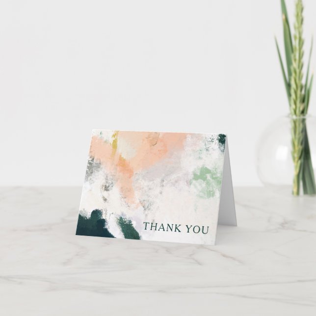 Colorful Abstract Thank You Card (Front)