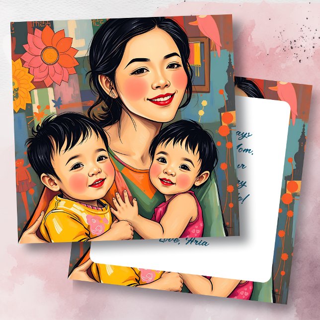 Colorful Abstract Thank You Mom | Mother's Day Card (Creator Uploaded)