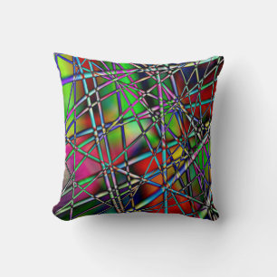 Colorful Abstract Throw Pillow