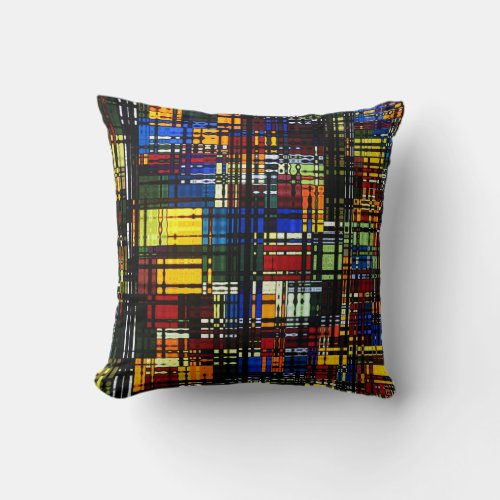 Colorful Abstract Throw Pillow