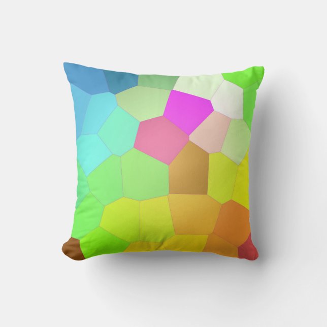 Colorful Abstract Throw Pillow (Front)